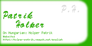 patrik holper business card